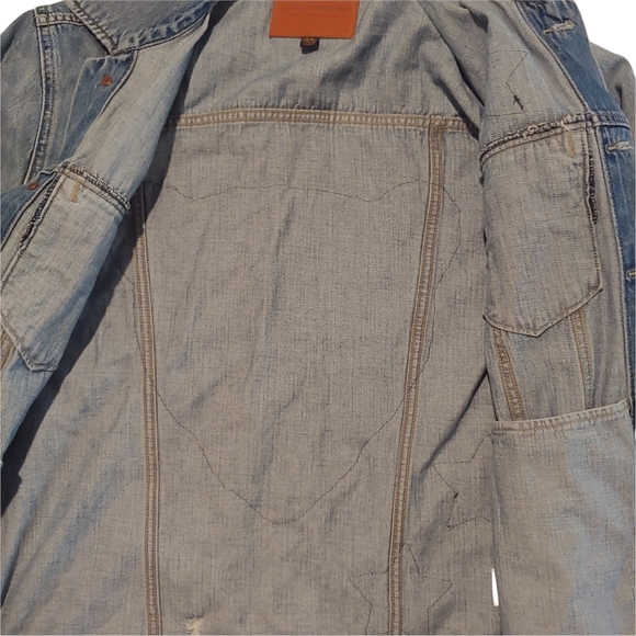 Lucky Brand Womens Denim Jacket Sz S Embellished - Picture 3 of 5